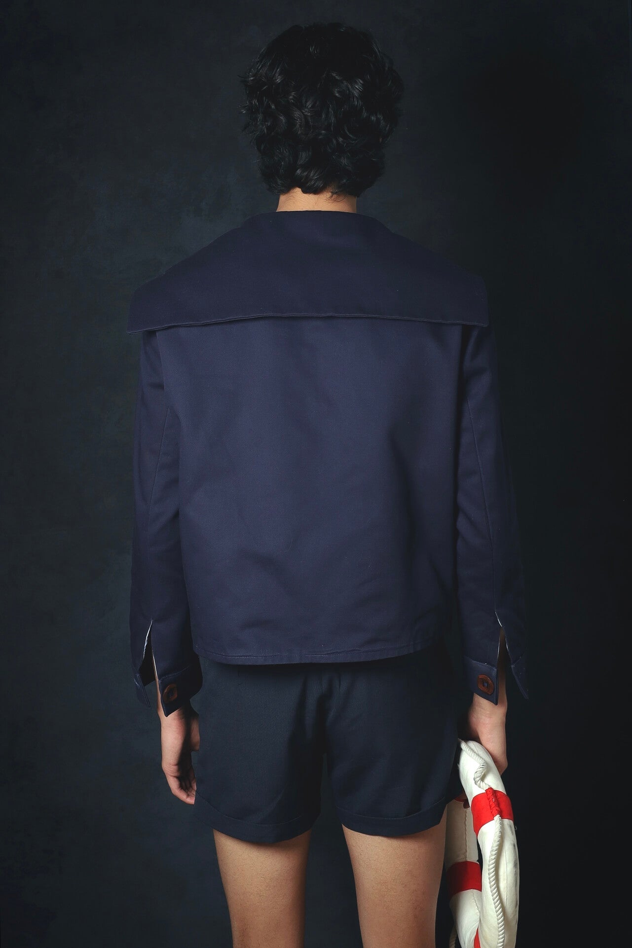 short el coro azul marino